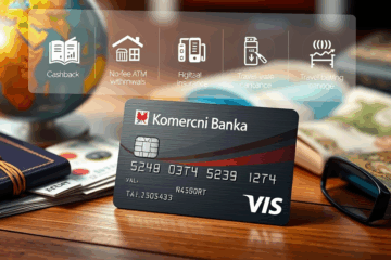 Kartička Komerční banka Visa s výhodami pro uživatele.