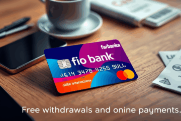 Bezkontaktní platební karta Fio banka Mastercard na stole